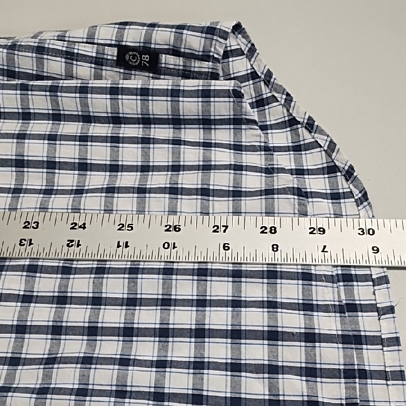 Chaps Navy and White Casual Button Down Shirt Long Sleeve - Picture 6 of 9